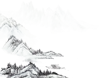 山水画素材中国风水墨画素材元素中国画