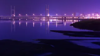 海上桥夜色