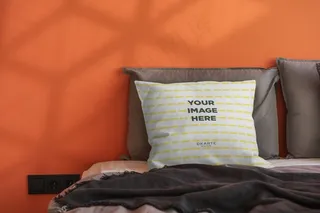 卧室床上用品被单床单枕头展示样机模板