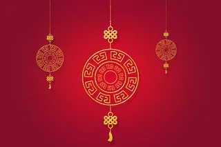 中国风古典传统图案边框纹理祥云灯笼装饰线条PSD背景素材