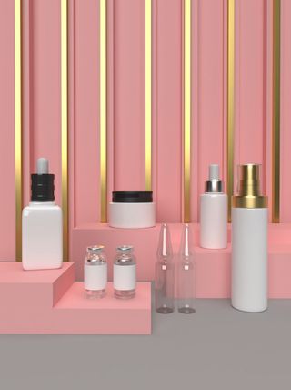 化妆品VI样机贴图包装logo样机