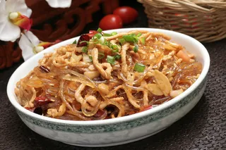 水晶粉泡菜炒肉丝