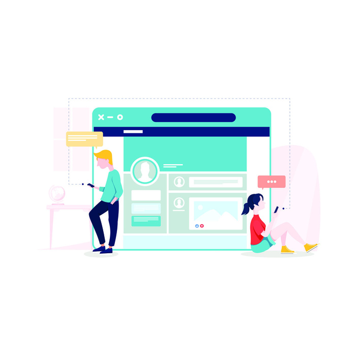 扁平化人物场景办公互联网等距ai矢量设计网页海报UI素材插画