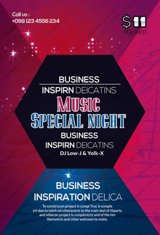 科技感多边形海报模板