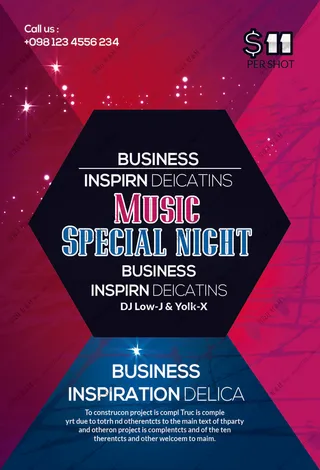 科技感多边形海报模板