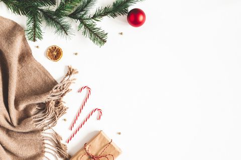 圣诞节垂直画幅场景圣诞装饰圣诞球文艺风毛巾(87)