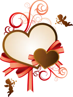 丘比特射箭卡通情人节