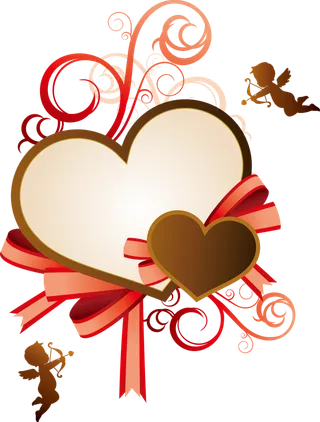 丘比特射箭卡通情人节