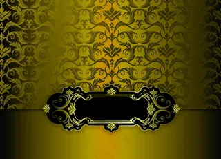 黄色花纹卡片封面图片下载