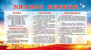 人民银行文明创建五上墙