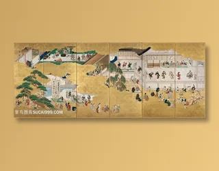 中村歌舞伎剧院的场景装饰画