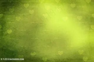 绿色爱心光影背景图片
