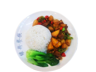 牛腩土豆盖浇饭免扣图