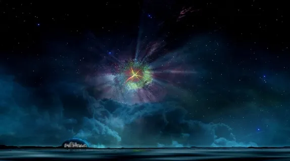 元宇宙世界天空背景墙风景