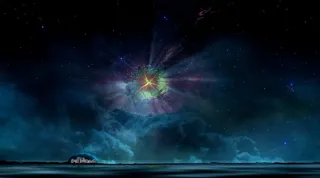 元宇宙世界天空背景墙风景