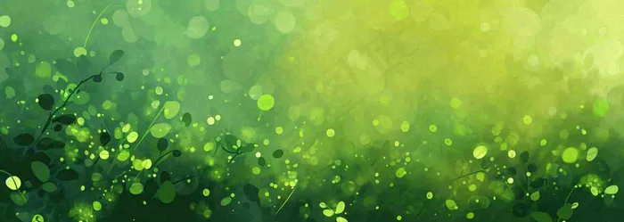 春天夏天绿色草地清新，春分立夏插画背景(1840x656)