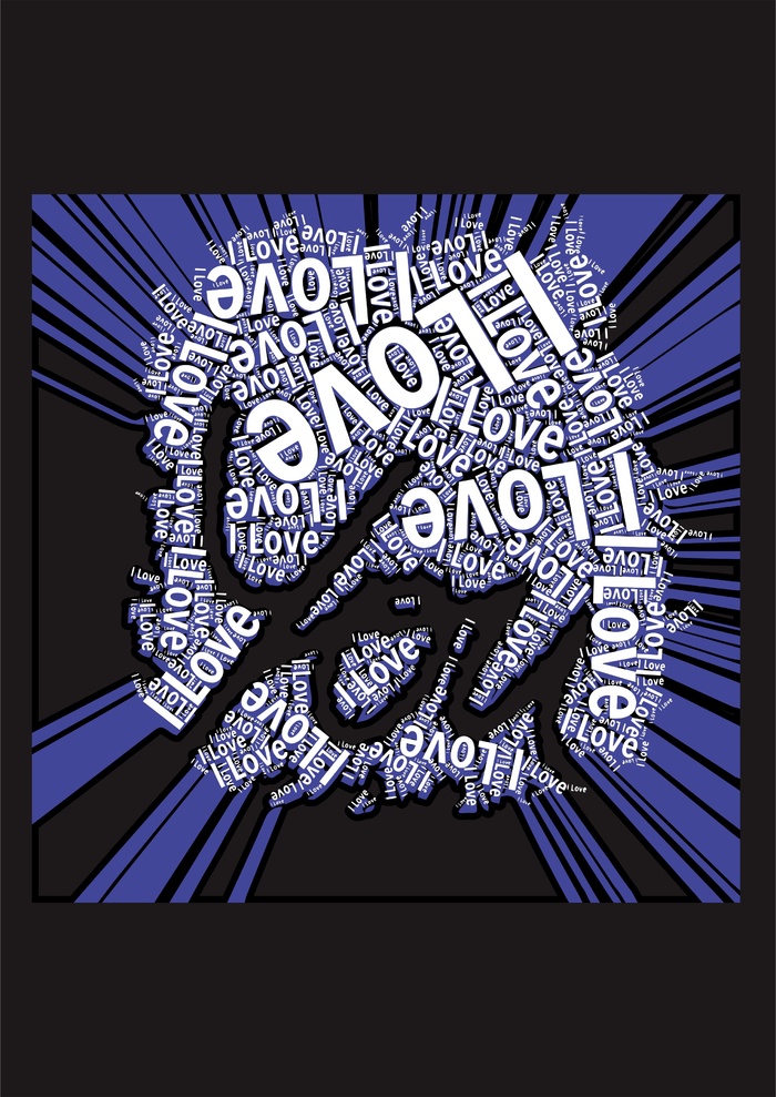 街头英文字母 涂鸦喷溅放射