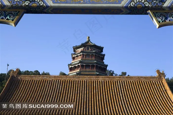 颐和园古建筑素材