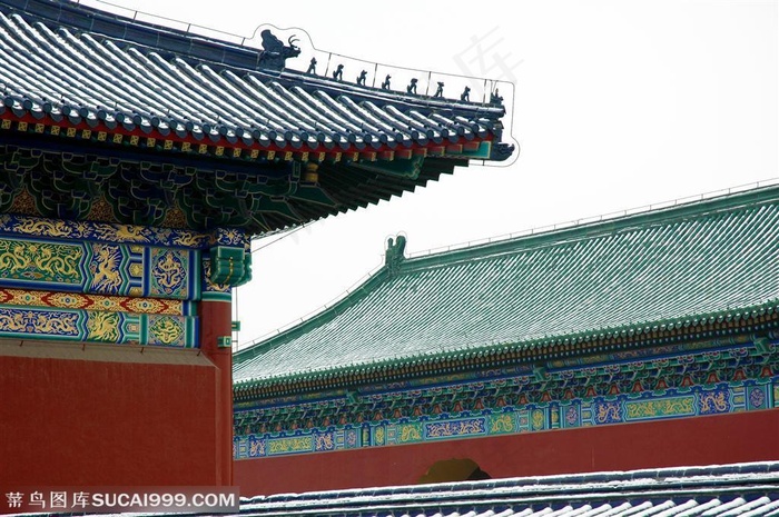 中国传统建筑 天坛冬日宫墙