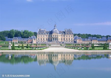 湖边的欧式城堡自然风景 湖边的欧式城堡自然风景