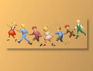 复古儿童, 孩子们, 维多利亚时代的, 玩, 男孩们