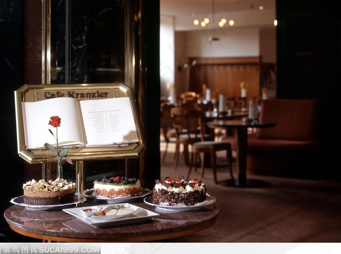 餐厅蛋糕展示