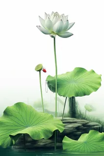 简约清新莲花背景