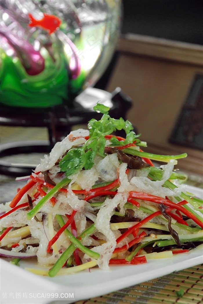 泡菜竹荪丝中华美食摄影图