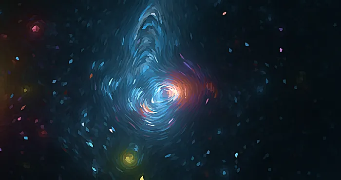 梵高星空质感的太空宇宙底纹背景