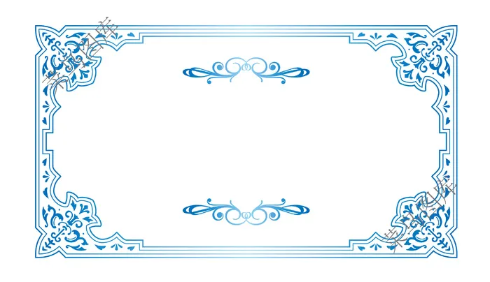 方形花纹框矢量ai矢量模版下载