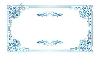 方形花纹框矢量