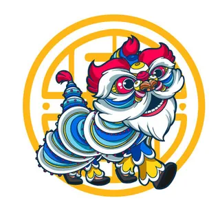 国潮醒狮中国风AI矢量卫衣T恤烫画印花手机壳图案PNG高清免抠素材