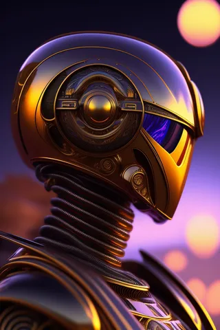 机器人大脑骷髅人概念画