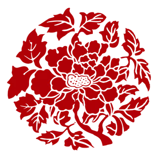 红色喜庆简约风传统吉祥纹样纹路纹理免扣PNG素材图片 (42)