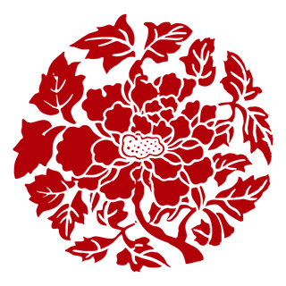 红色喜庆简约风传统吉祥纹样纹路纹理免扣PNG素材图片 (42)