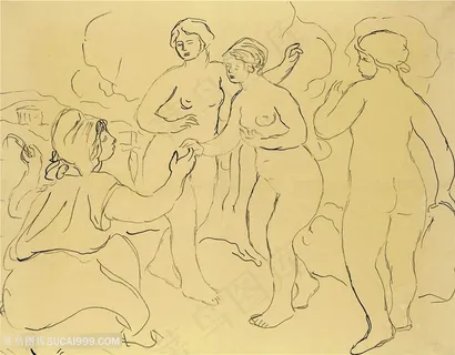 简约线条人物裸体装饰画