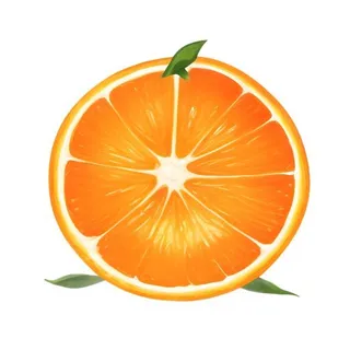 橙子橘子切片水果免抠