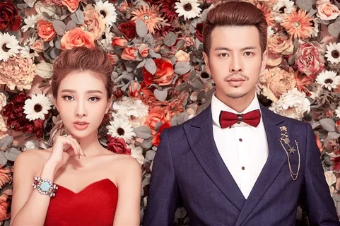 时尚幸福恋人婚纱高清写真