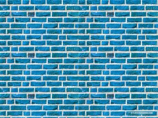 蓝色砖石墙面背景贴图素材