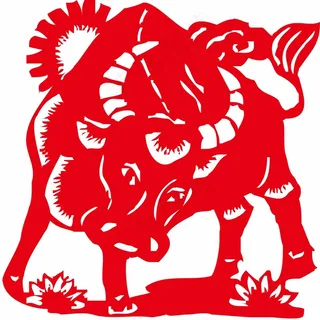 牛剪纸 剪纸风元素