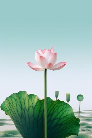 简约清新莲花背景