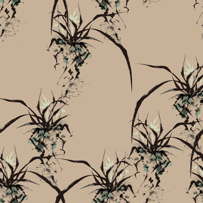 花卉唯美手绘花朵面料纹理手机壳布料面料印花服装矢量图案素材