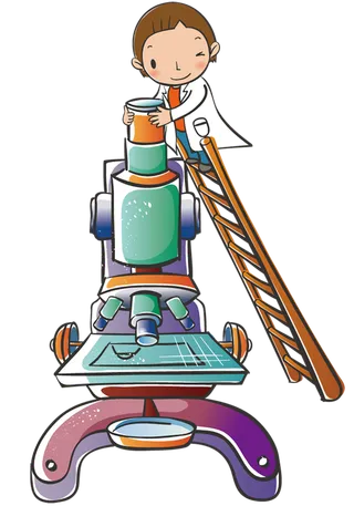 卡通迷你人物简笔显微镜少儿兴趣班