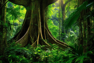 热带雨林丛林大自然风光摄影图