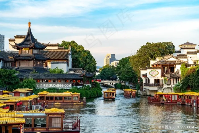 南京秦淮河古镇建筑