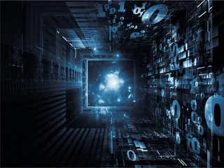 蓝色信息数码高科技创意背景