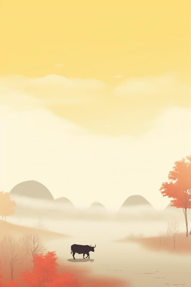 意境复古风节气背景