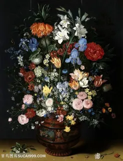 杨 · 布鲁盖尔手绘唯美静物花卉花瓶插画 杨 · 布鲁盖尔手绘唯美静物花卉花瓶插画