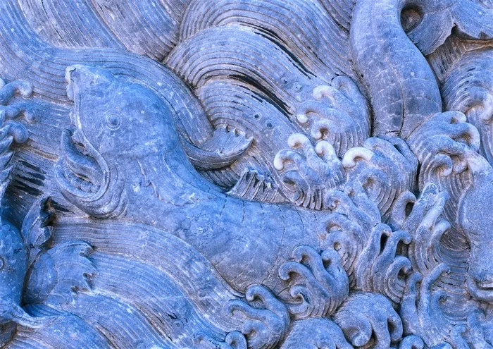 浮雕石刻建筑北京故宫素材
