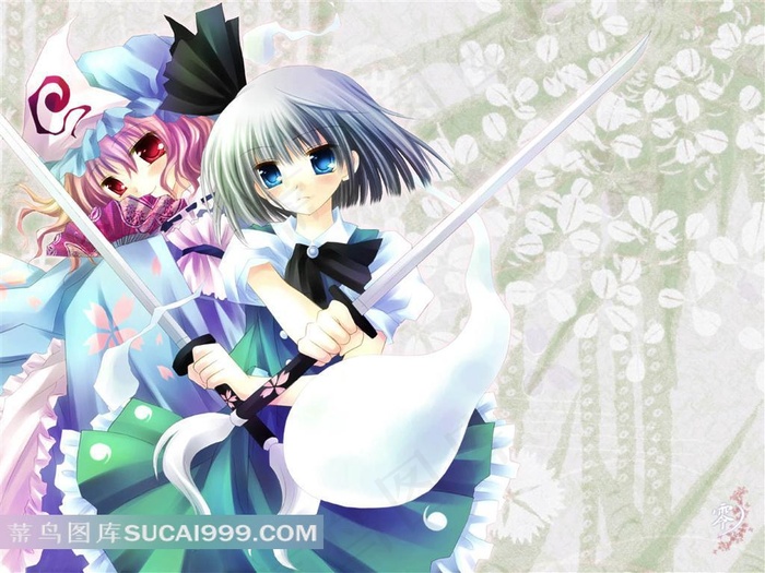 舞剑漫画美少女插画